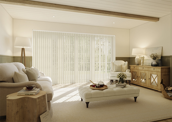 Perla, Powder White - Vertical Blind - Image 6